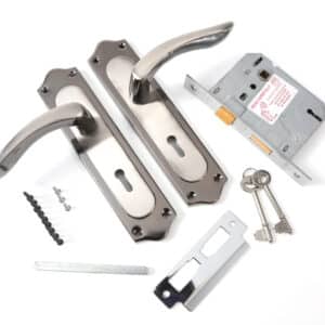 Lockset 3 Lever Aluminium Suart Handle Inyati Blister Packed