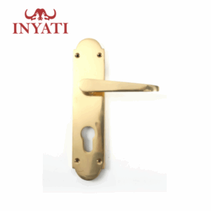 Handle Euro Cylinder Brass Plated 8" Victorian Flat Inyati Blister Packed