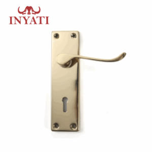 Handle Key Way Brass Plated 6" Victorian Scroll Inyati Blister Packed