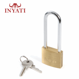 Padlock 50mm Brass Long Shackle Inyati  Blister Packed