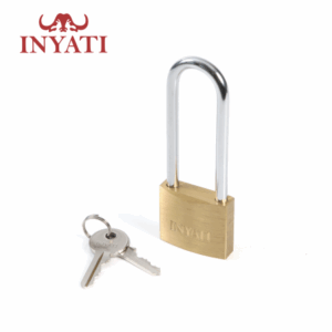 Padlock 40mm Brass Standard Long Shackle 68mm Inyati Blister Packed