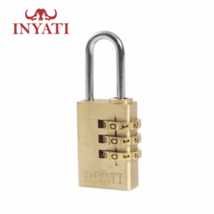 Padlock 30mm Combination Recodeable Inyati Brass 3 Wheel Inyati Blister Packed
