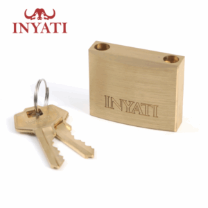 Padlock 50mm Brass No Shackle Expanda Slam Lock Inyati Blister Packed