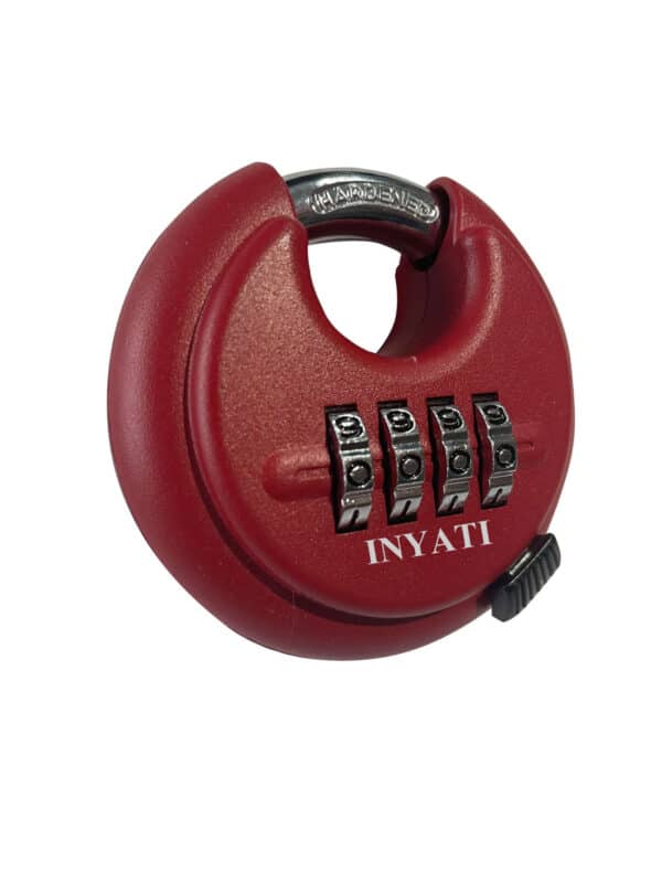 Padlock 70mm Discus Combination Red Recodeable Inyati Blister Packed - Image 2
